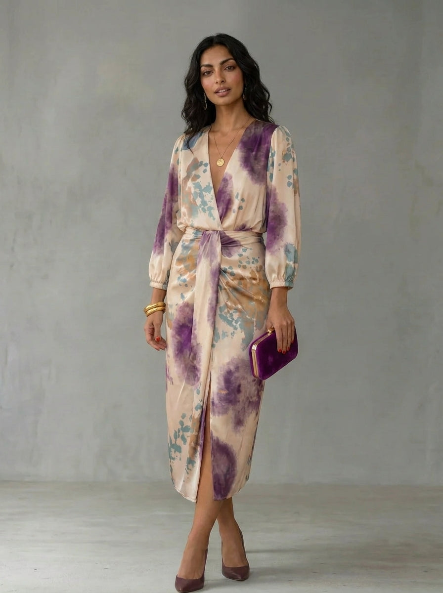 Vestito Elegante con Scollo a V