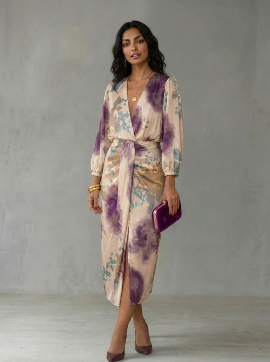 Vestito Elegante con Scollo a V