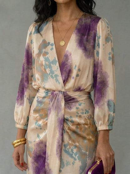 Vestito Elegante con Scollo a V